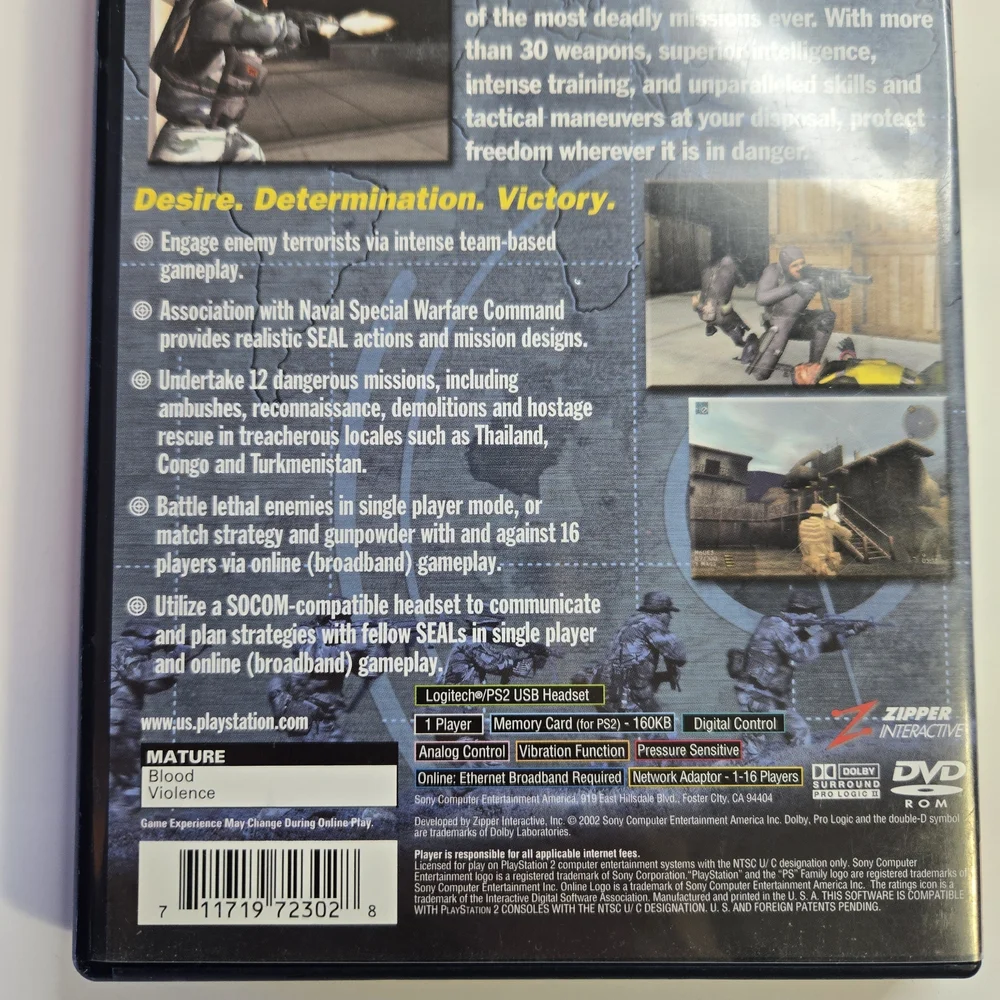 SOCOM U.S. Navy SEALs Sony Playstation 2 Greatest Hits Ps2 Cib Game Tested Works